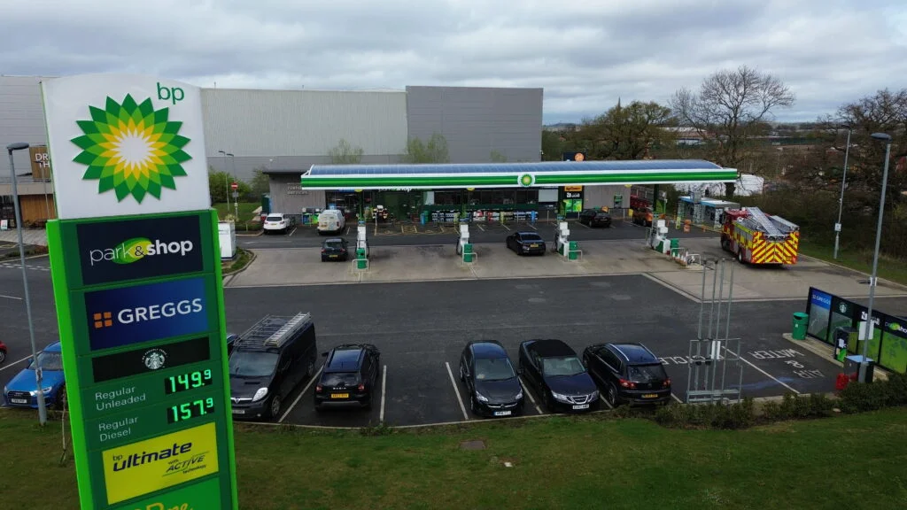 Image of Park Garage Group forecourt and retail store. 